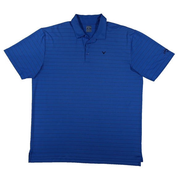 Callaway Other - Callaway Opti-Dri Polo Shirt Men's 2XLT Blue Striped Golf Short Sleeve